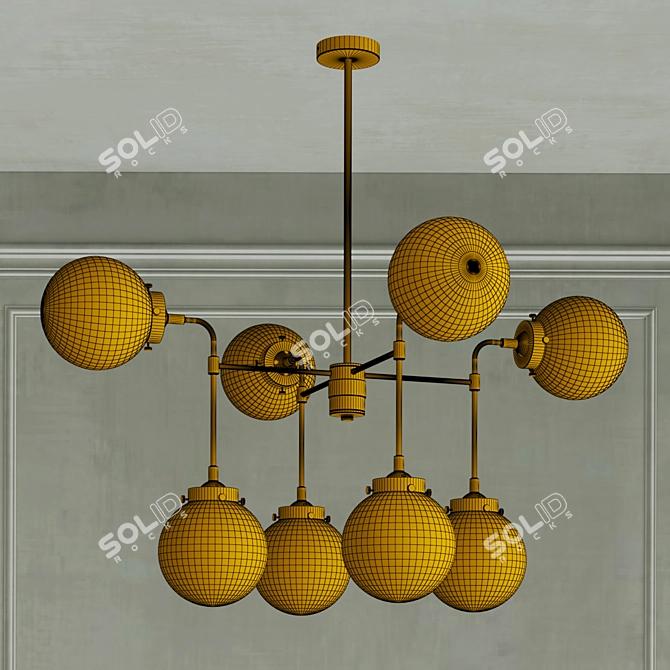 Modern Geometric Pendant Light Fixture 3D model image 3