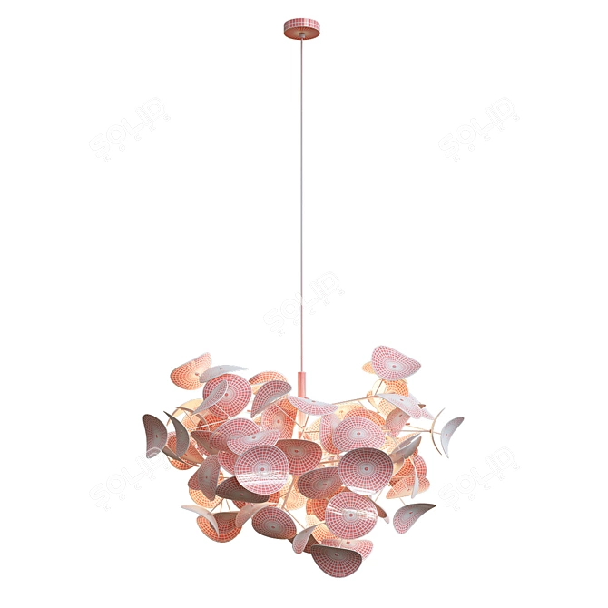 Modern Leaf Suspension Lamps 3D model image 2