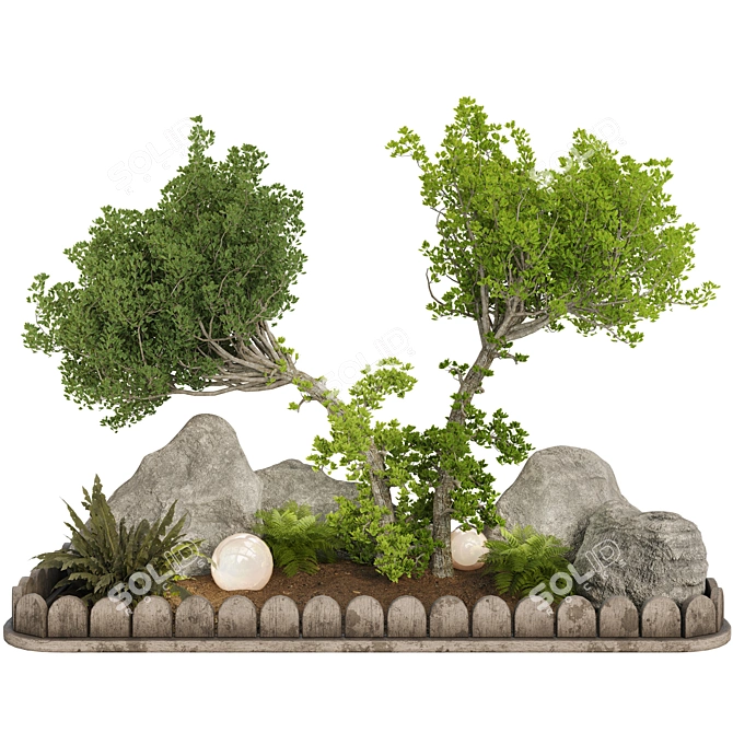 Outdoor Plant Collection Set Renderings 3D model image 1