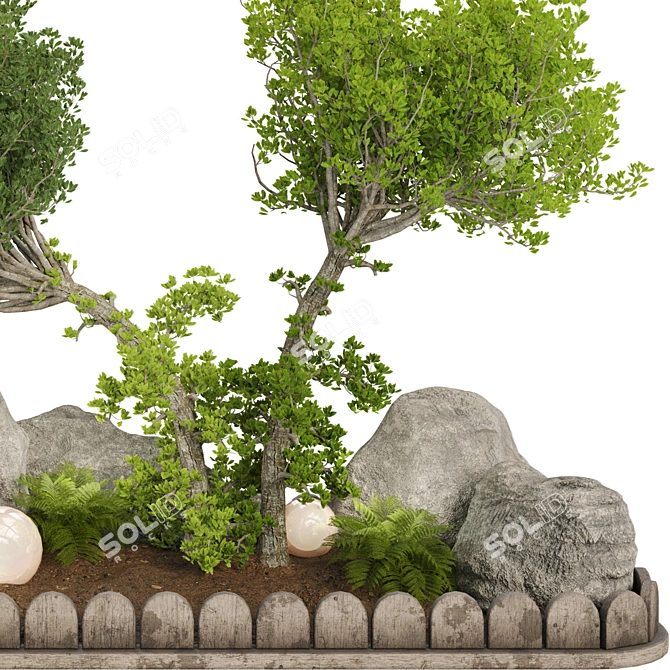 Outdoor Plant Collection Set Renderings 3D model image 3
