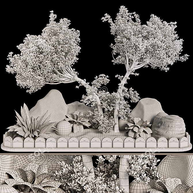 Outdoor Plant Collection Set Renderings 3D model image 12