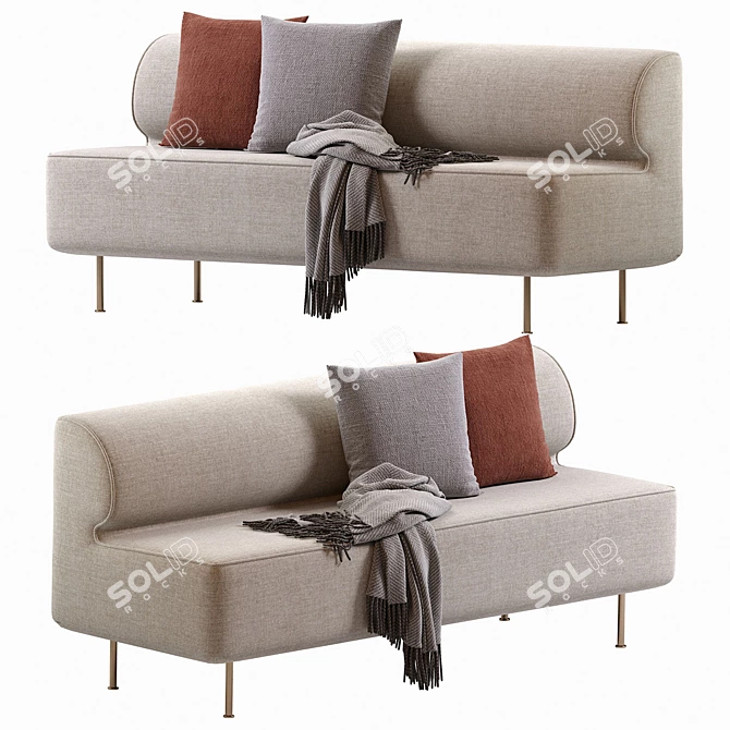 Modern Eave Dining Sofa 2013 3D model image 2
