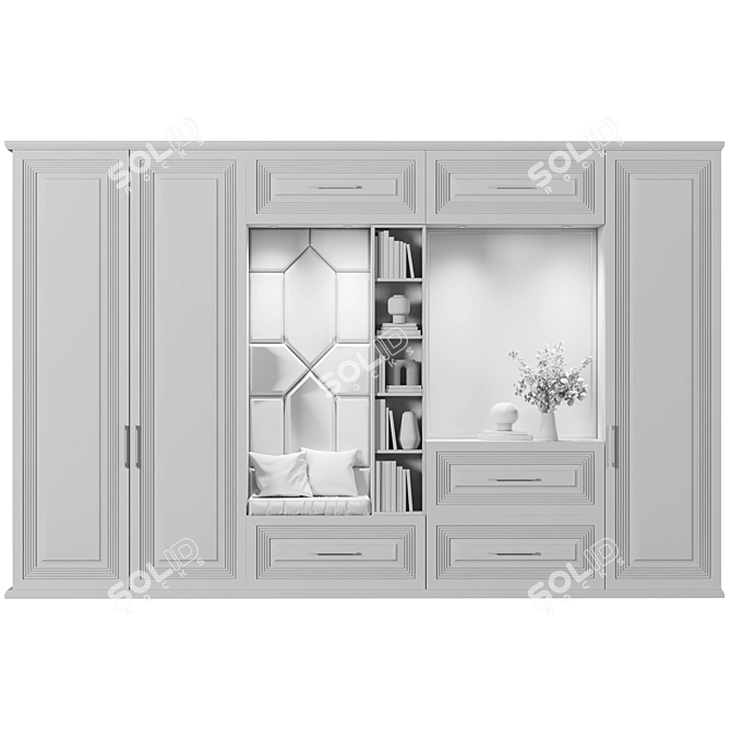 Modern Hallway Composition Furniture 3D model image 4