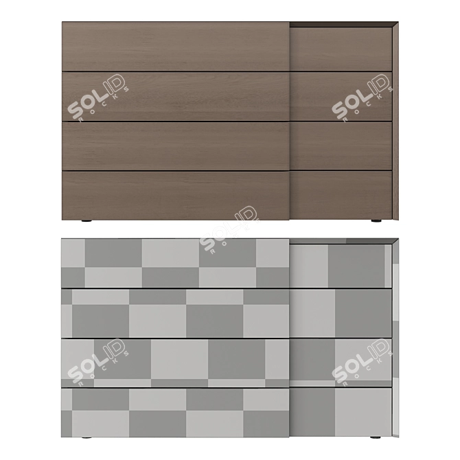  Modern Giellesse Twist Console 3D model image 3