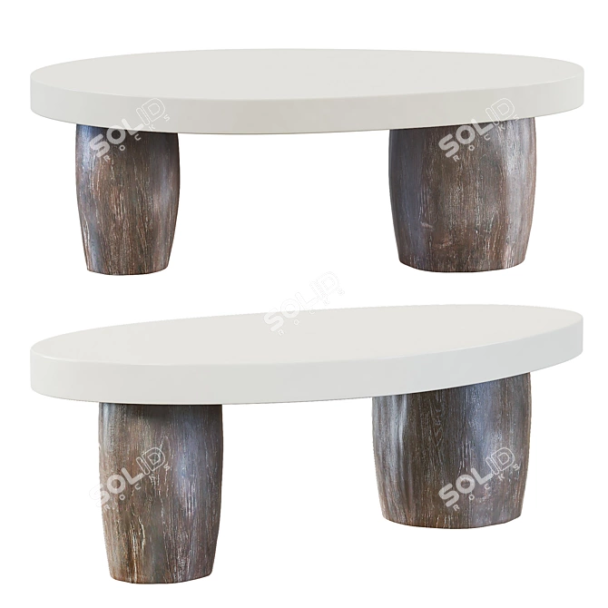 Bernhardt Loft Arlo Modern Coffee Table 3D model image 1