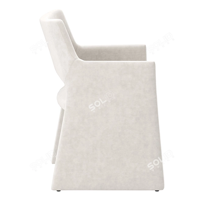 Elegant Velvet Dining Chair 3D model image 6