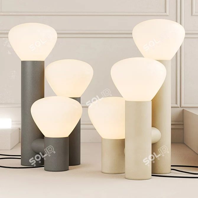 Modern Minimalist Desk Lamp 3D model image 3