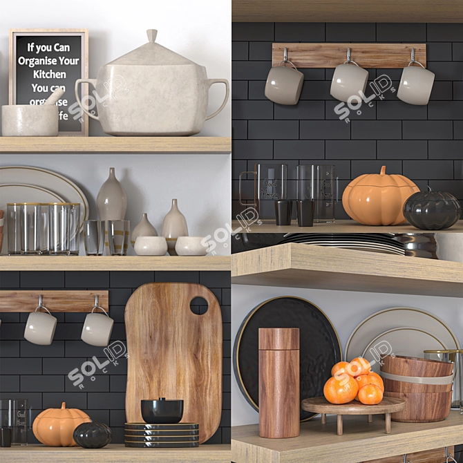 Modern Kitchen Accessories 3D Models 3D model image 3