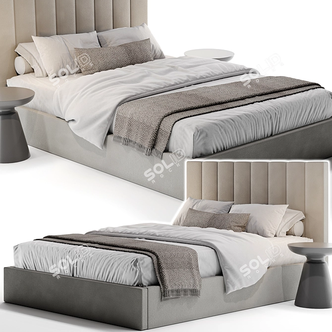 High-Quality Emmet West Elm Bed 3D model image 2