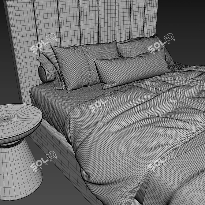 High-Quality Emmet West Elm Bed 3D model image 4