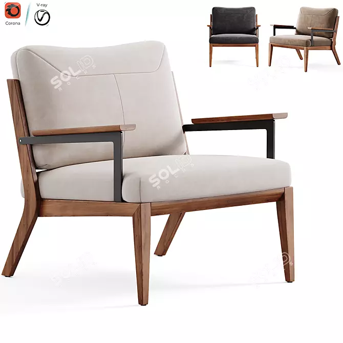 Modern EGE Armchair Design 3D model image 1
