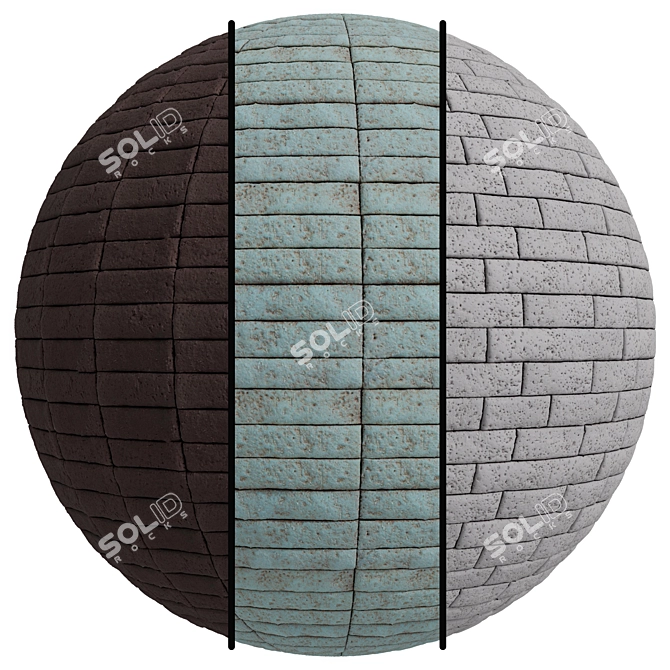 Arto Glazed Brick Texture Set 3D model image 1