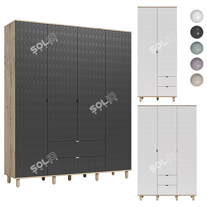 Tedjons Leaf Wardrobe Set 3D model image 1