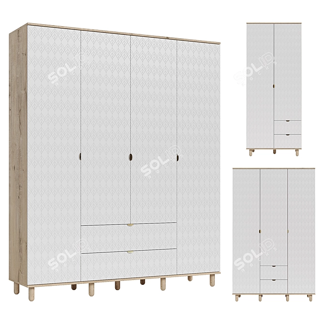 Tedjons Leaf Wardrobe Set 3D model image 2