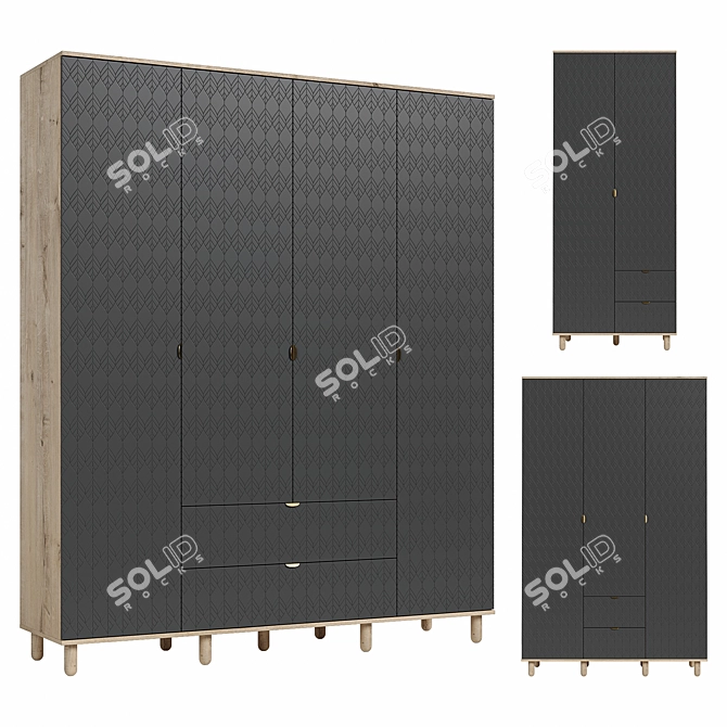 Tedjons Leaf Wardrobe Set 3D model image 3