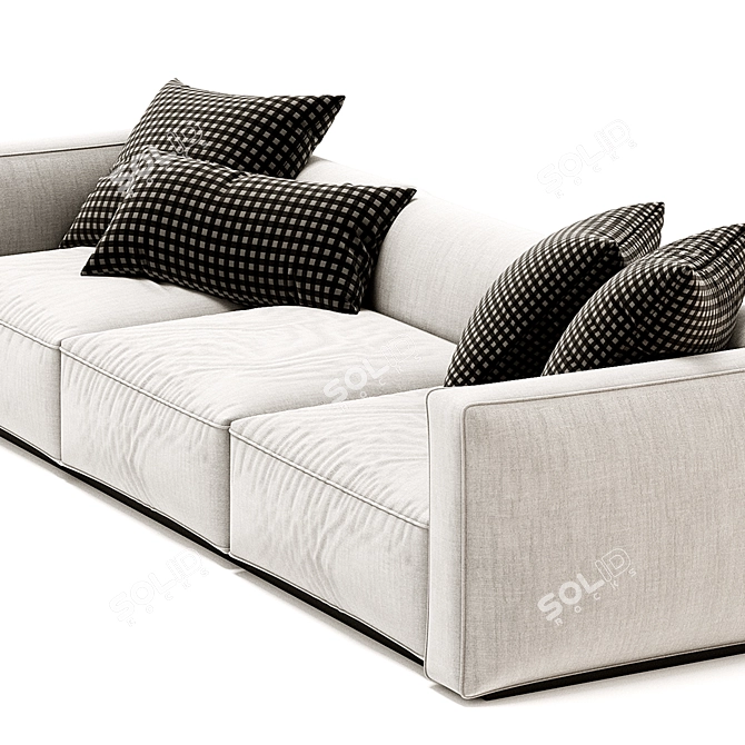 Sleek Contemporary Poliform Shangai Sofa 3D model image 4