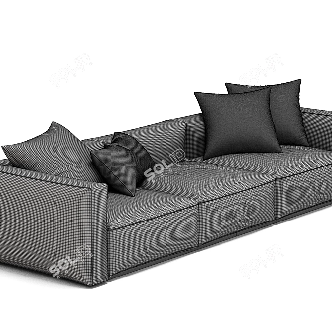 Sleek Contemporary Poliform Shangai Sofa 3D model image 5
