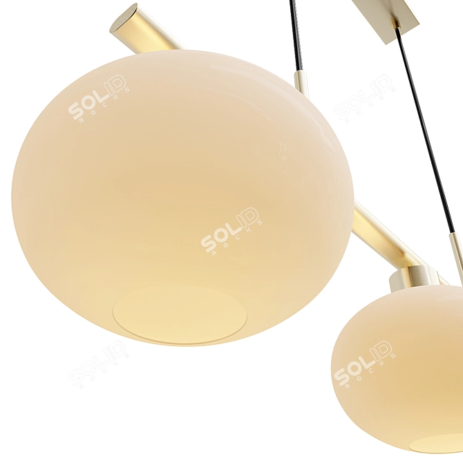 Ornate Crystal Chandelier Display 3D model image 2