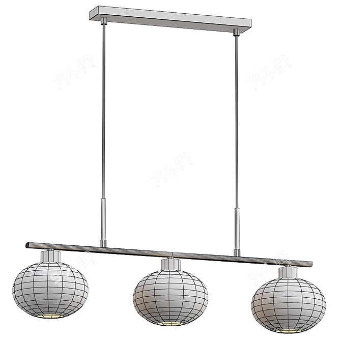 Ornate Crystal Chandelier Display 3D model image 3