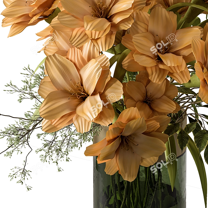 Sunshine Bouquet - 126 Yellow Blooms 3D model image 3