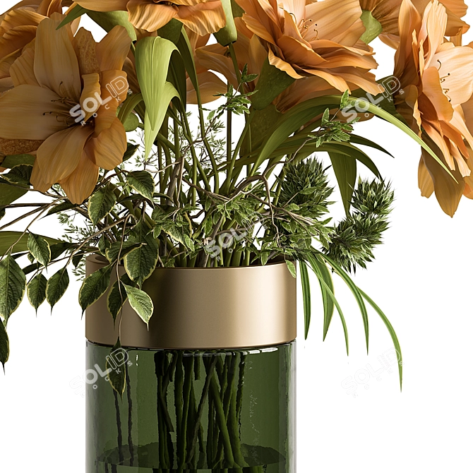 Sunshine Bouquet - 126 Yellow Blooms 3D model image 4