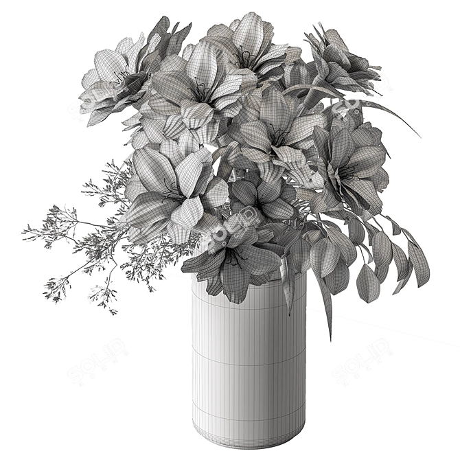 Sunshine Bouquet - 126 Yellow Blooms 3D model image 5