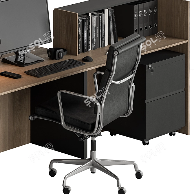 Executive Office Furniture Set 3D model image 4