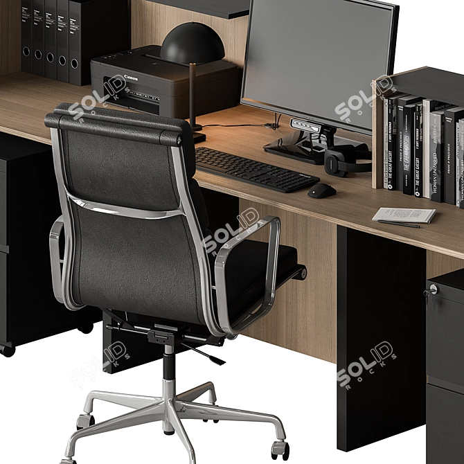 Executive Office Furniture Set 3D model image 5