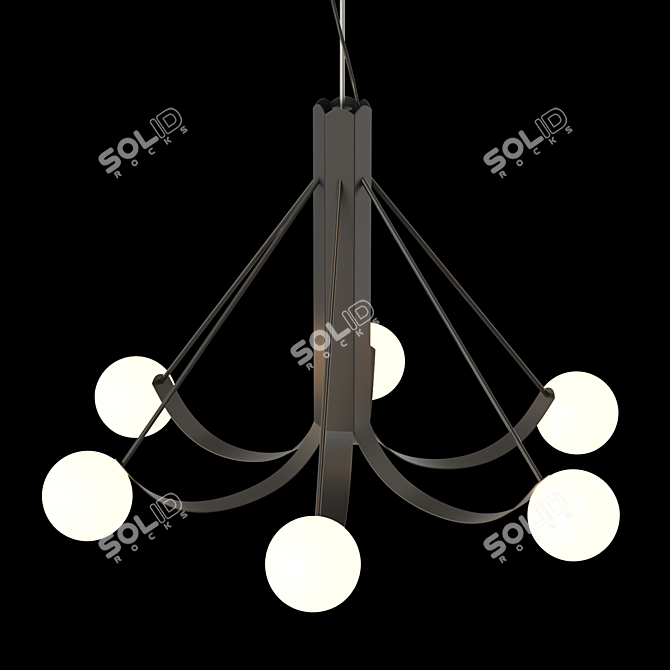 Geometric Glass Shade Chandelier, Lampatron LUDEN 3D model image 2
