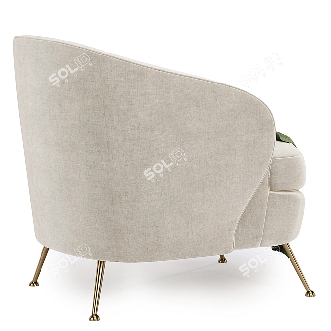 Bouclé Orion Chair Trio 3D model image 5