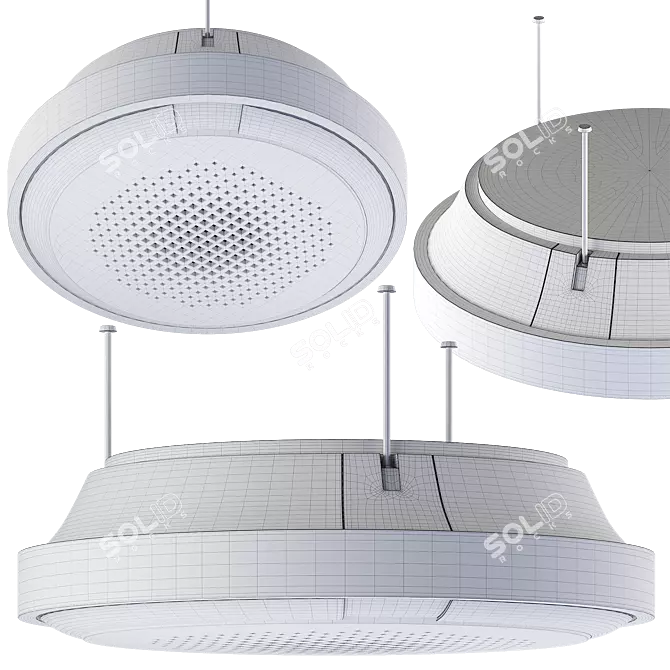 LG Round Cassette AC 3D Model 3D model image 4