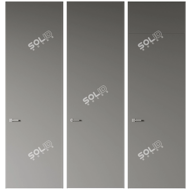 Modern 3000x900mm Door Set 3D model image 2