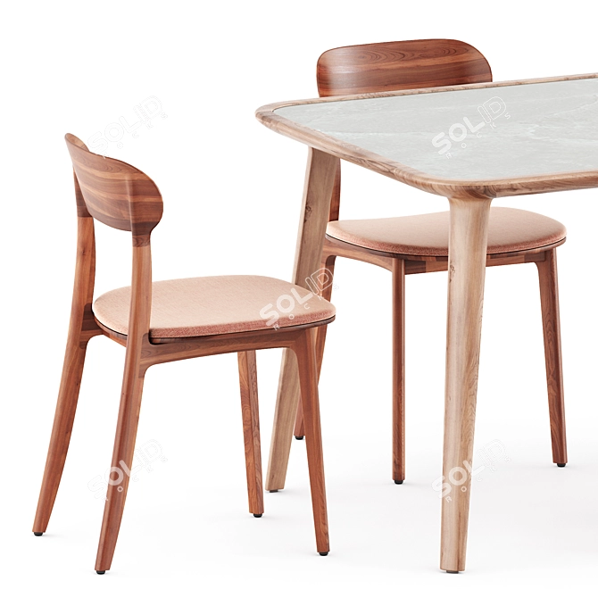 Modern Artisan Tanka Chair Kalota Table 3D model image 3