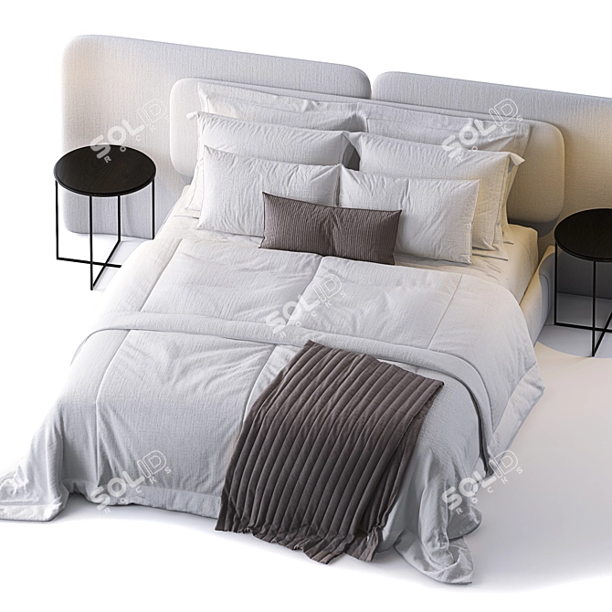 Modern Elegance: Angelo Bed 3D model image 3