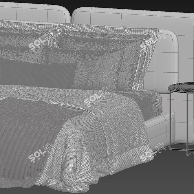 Modern Elegance: Angelo Bed 3D model image 4
