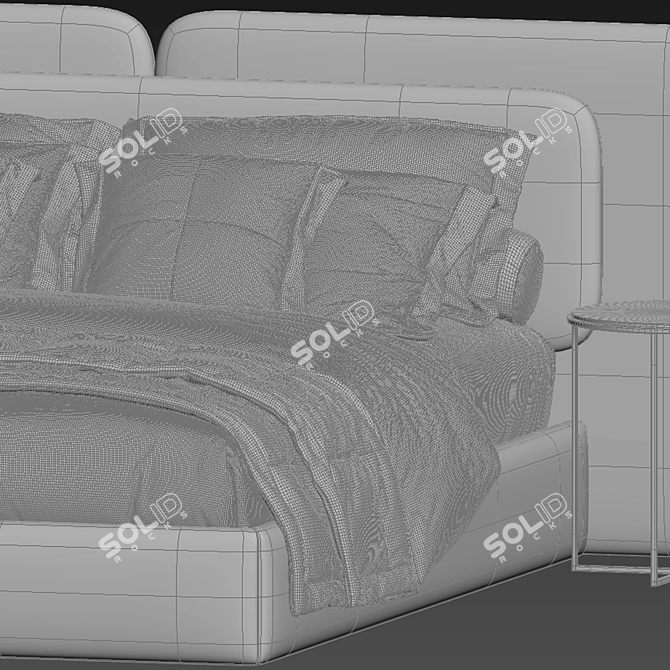 Modern Elegance: Angelo Bed 3D model image 5