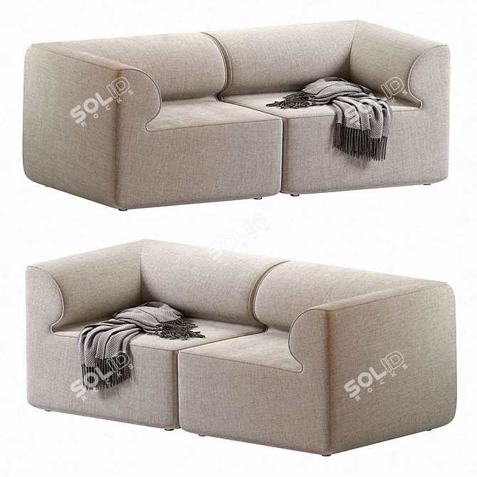 Modern Eave Sofa 3D Model 3D model image 1