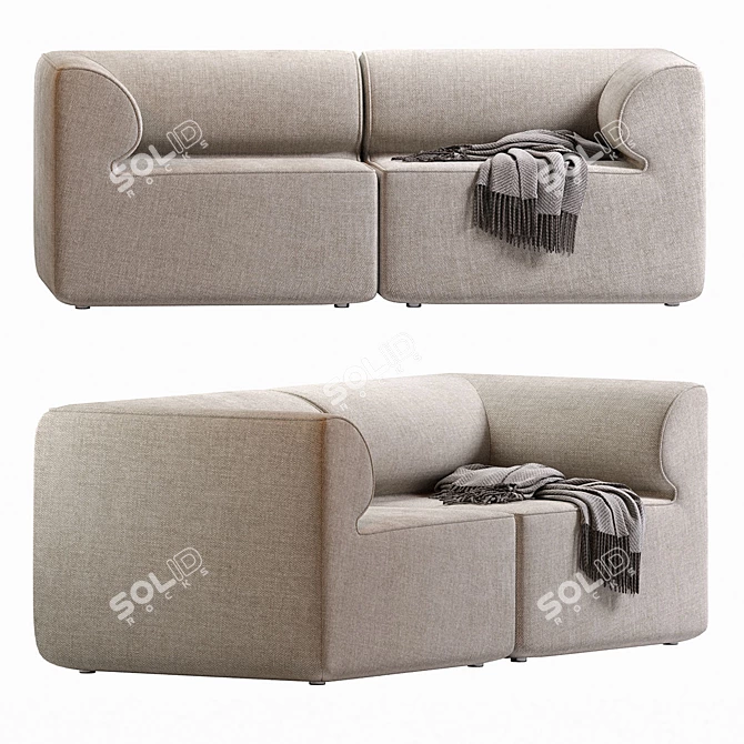 Modern Eave Sofa 3D Model 3D model image 2