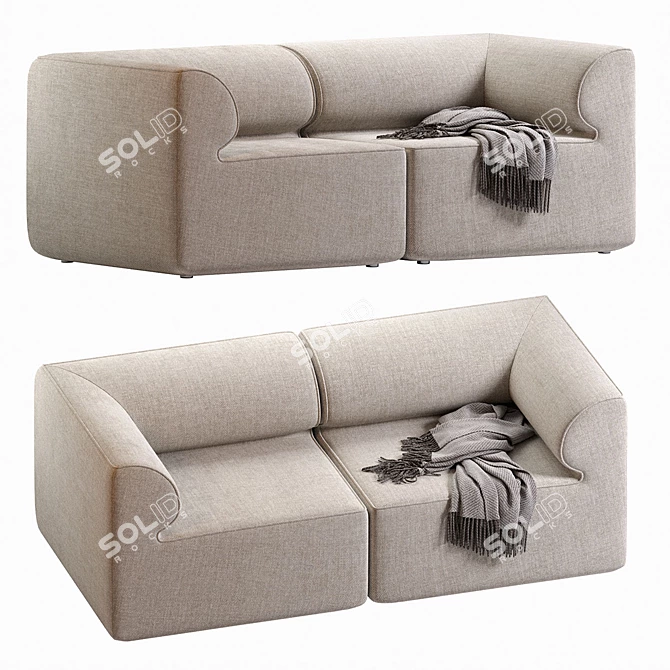 Modern Eave Sofa 3D Model 3D model image 4