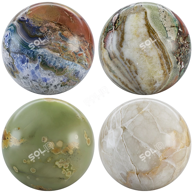 Exquisite Onyx Texture Collection 3D model image 1