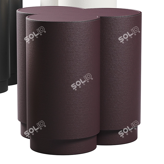 Luxury Geometric Stools Set 3D model image 2