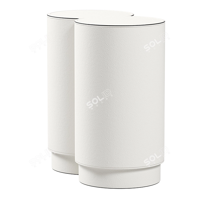 Luxury Geometric Stools Set 3D model image 3