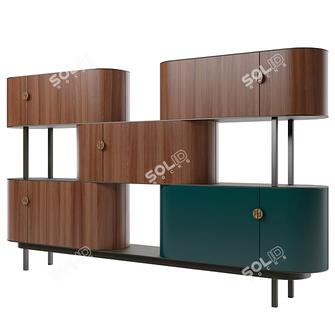 Fendi Casa Maglia Sideboard 3D model image 1