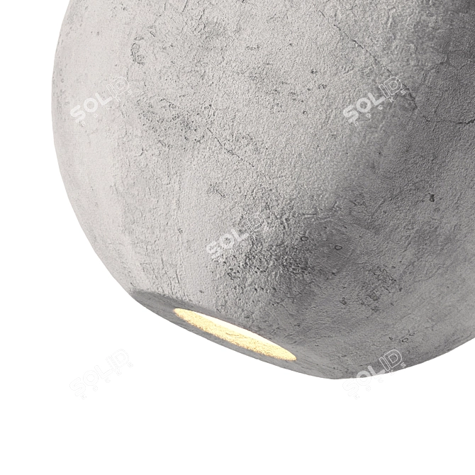 Concrete Moon Pendant Light by Mooielight 3D model image 2