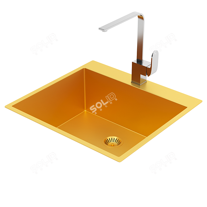 Modern Sink Model Air100N-G 3D model image 1