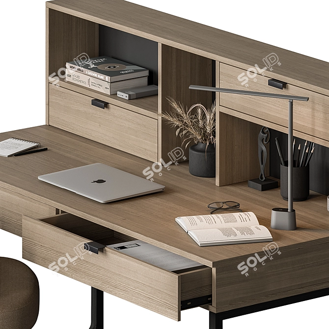 Modern Writing Table - Office Furniture 3D model image 4