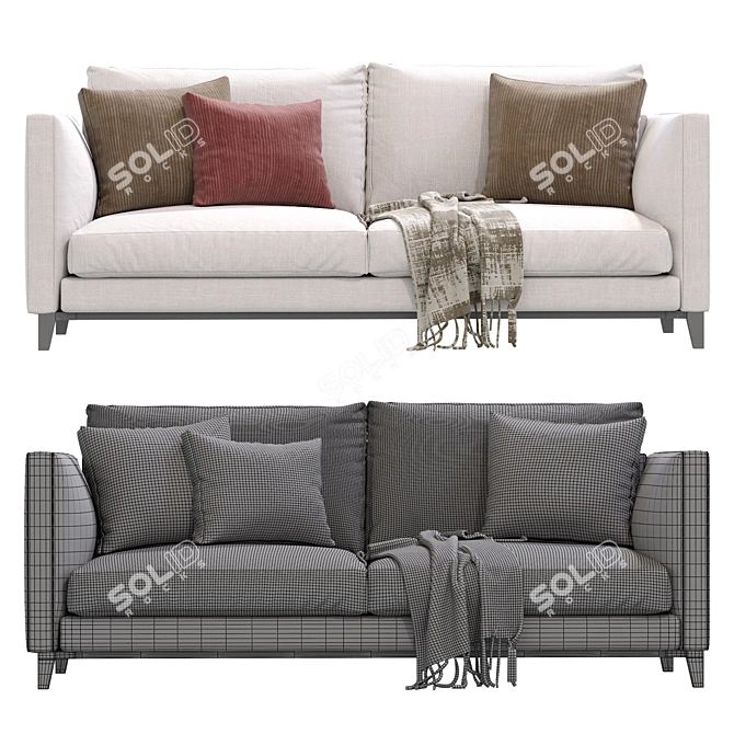 Minotti Andersen 2-Seater Sofa 3D model image 4