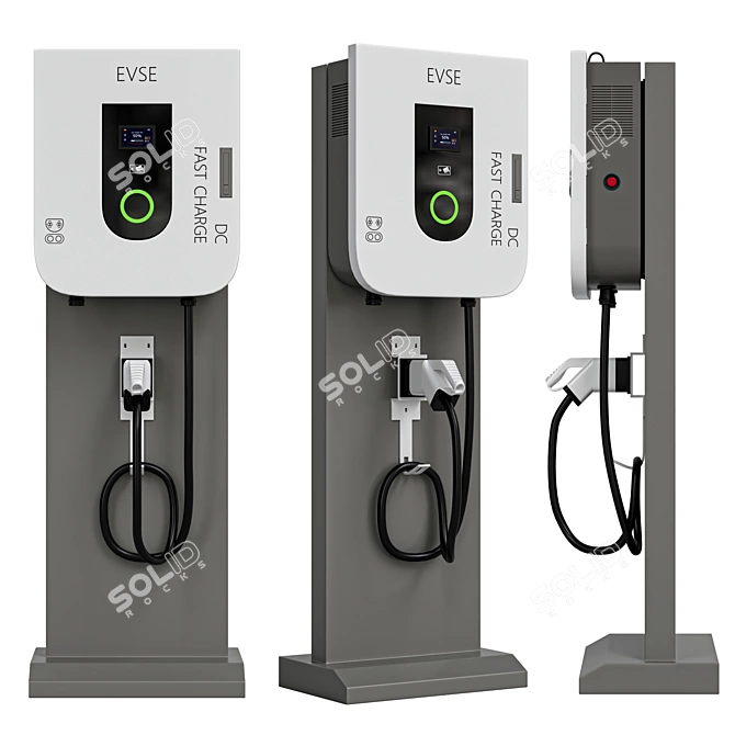 Electric Vehicle Fast Charger Adapter 3D model image 1