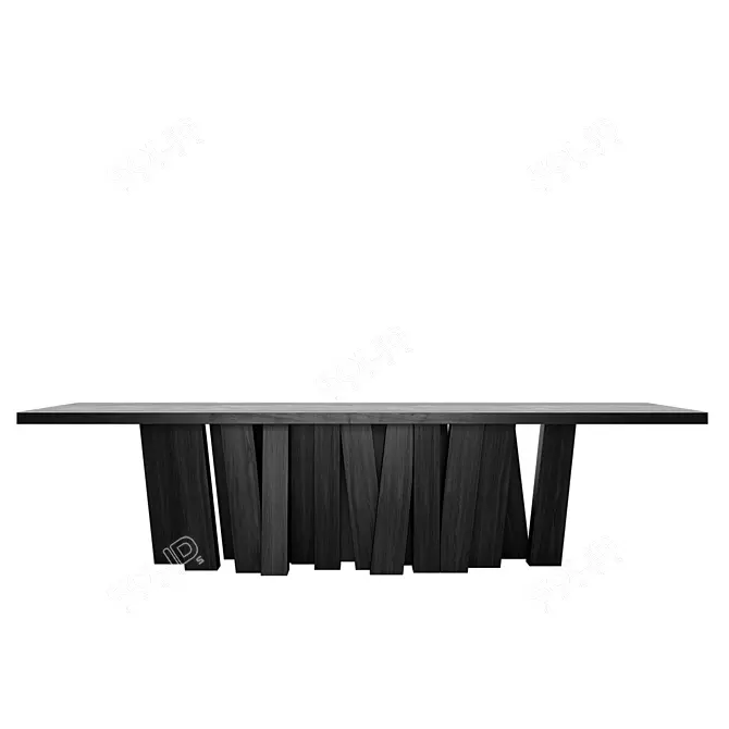 Modern Steel Zoumey Table 3D model image 1