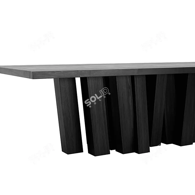 Modern Steel Zoumey Table 3D model image 2